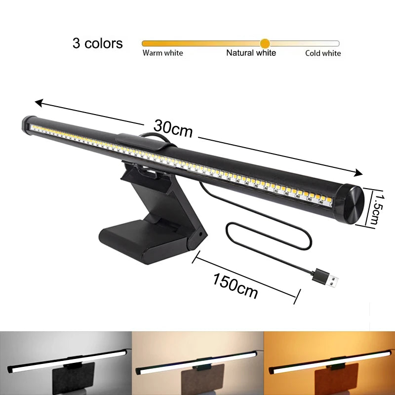 LED Monitor Light Bar – Touch Dimmable Screen Light for Computer, Laptop & Study Desk