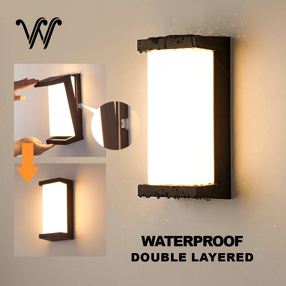 Modern Waterproof Outdoor Wall Sconce – LED Exterior Light for Porch, Garden & Entryway