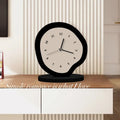 Cream Wavy Desktop Clock – Modern Design