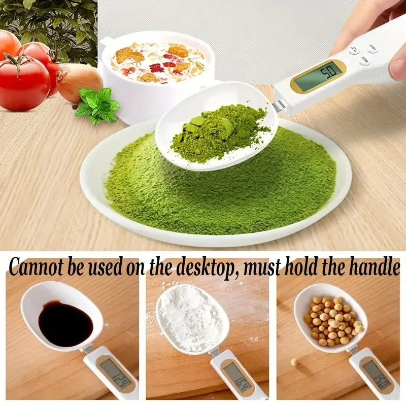 Digital Measuring Spoon Scale 0.1g-500g, LCD Kitchen Food Scale, Precision Baking Coffee Flour Scale