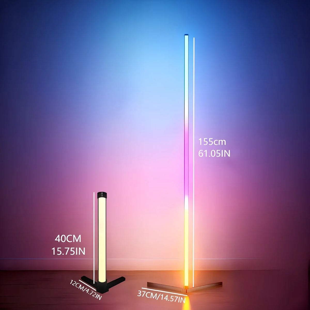RGB Music Sync Floor Lamp – 16 Million Colors LED Standing Mood Light for Bedroom & Living Room