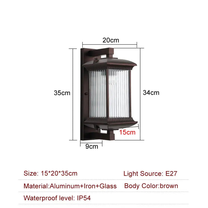Modern Outdoor Wall Sconce – Waterproof Metal Exterior Light for Porch, Garden & Entryway