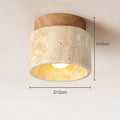 Marble Ceiling Lamp, Cream, Round
