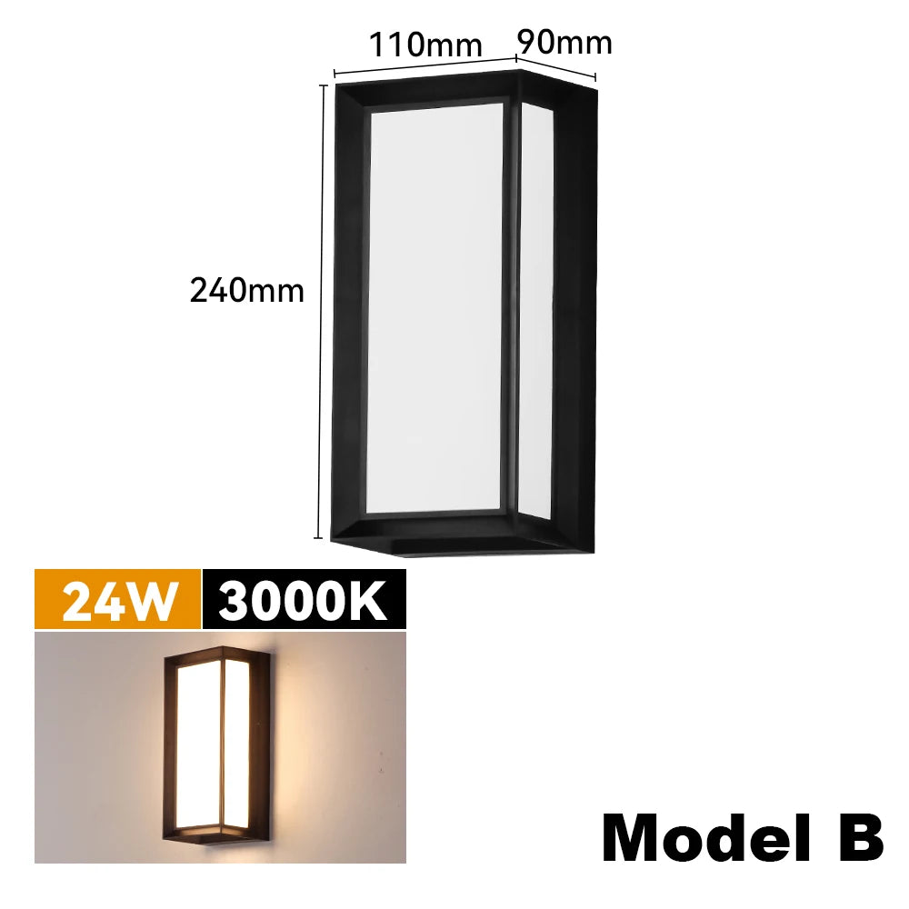 Modern Waterproof Outdoor Wall Sconce – LED Exterior Light for Porch, Garden & Entryway