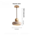 Japanese Wabi-Sabi Travertine LED Pendant Light – Natural Stone Hanging Lamp for Kitchen Island, Bedroom & Dining Decor