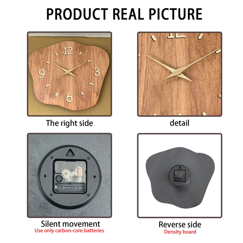 Modern Wavy Wooden Wall Clock