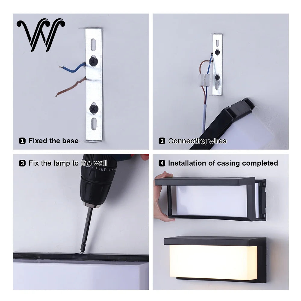 Modern Waterproof Outdoor Wall Sconce – LED Exterior Light for Porch, Garden & Entryway