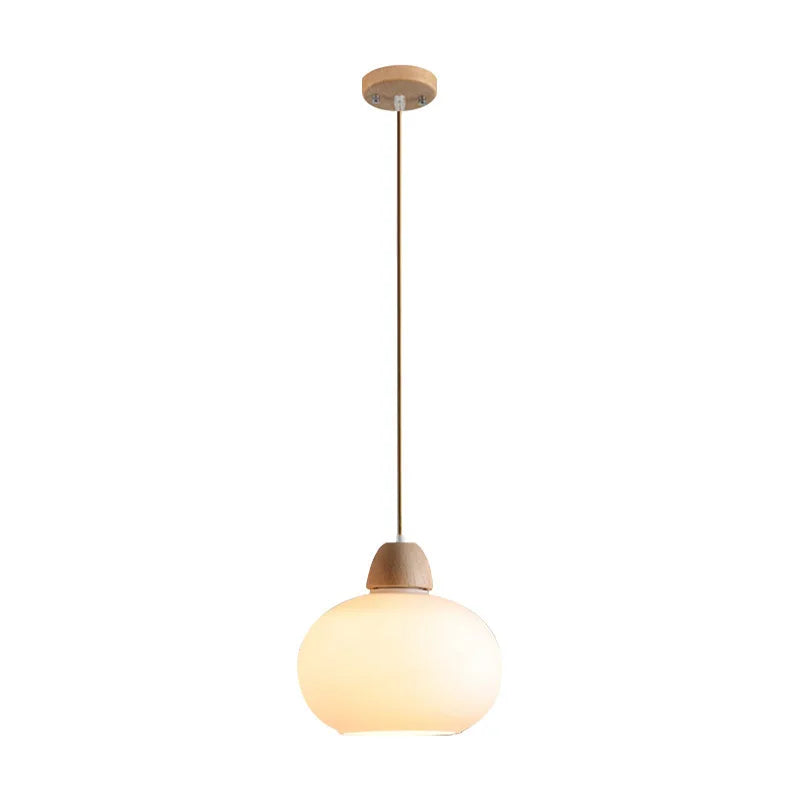 Nordic Glass Pendant Light with Wabi-Sabi Design