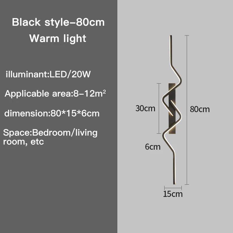 Modern Nordic LED Wall Sconce – Contemporary Wall Light for Stairway, Living Room & Bedroom