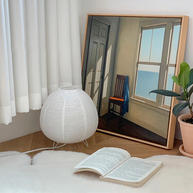 Wabi-Sabi Nordic LED Table Lamp – Modern Minimalist Bedside & Desk Light