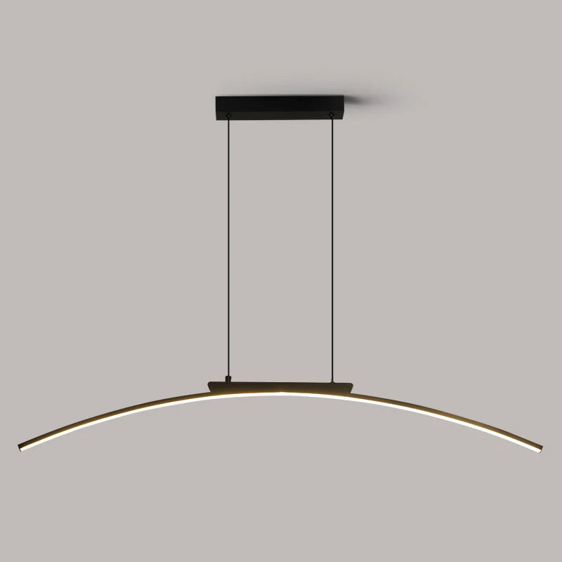 Modern LED Pendant Light – Adjustable Brightness Arc Hanging Lamp for Kitchen Island & Dining Room