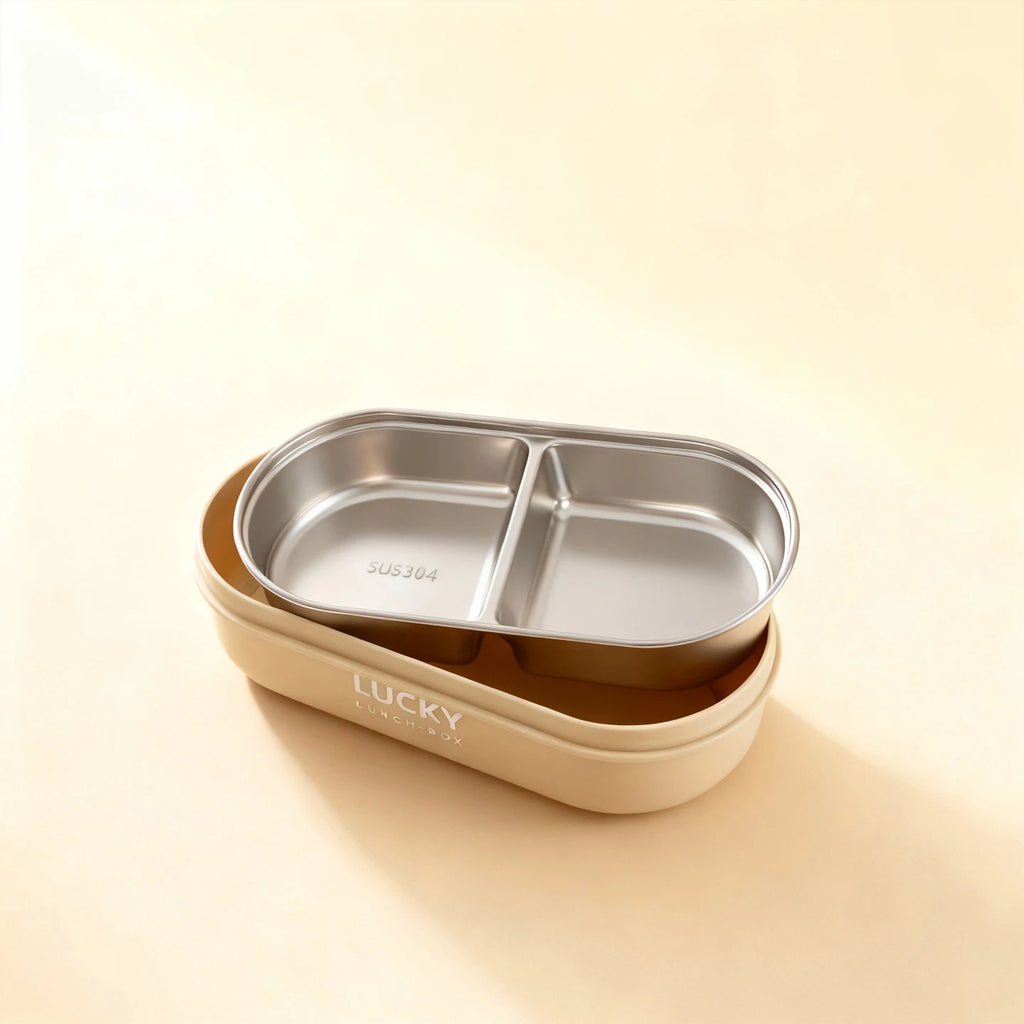 Insulated Stainless Steel Bento Lunch Box – Leakproof Divided Meal Container for School, Work & Everyday Use