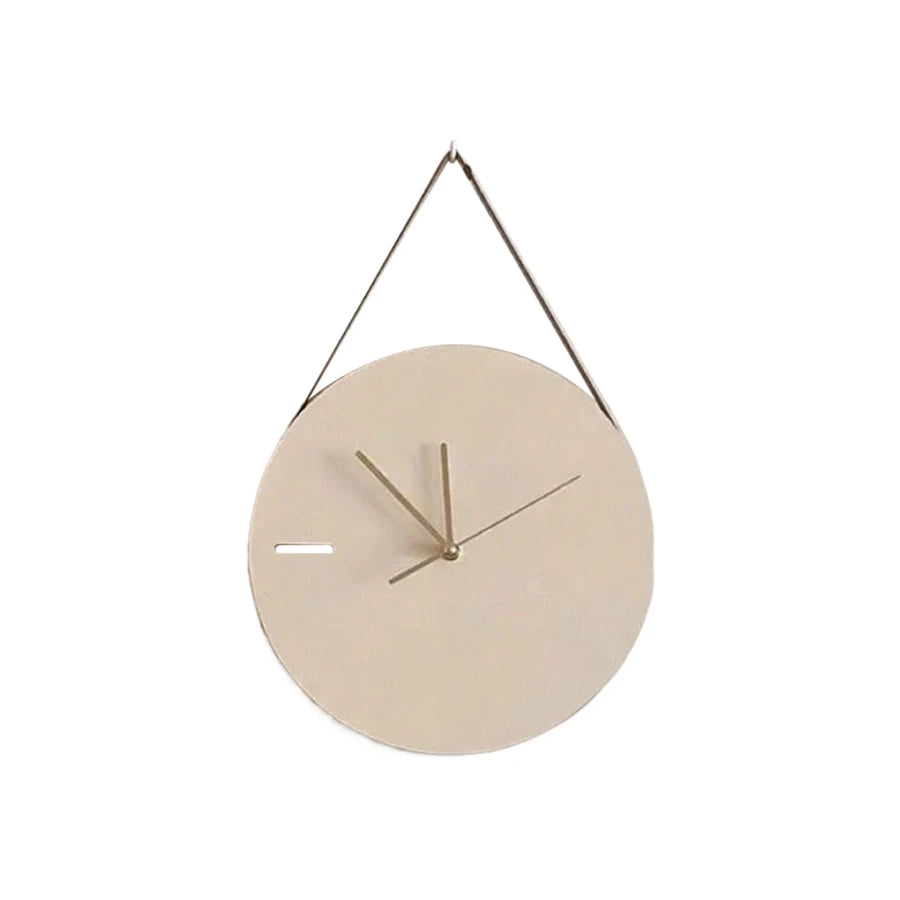 Minimalist Wooden Wall Clock, Korean Style, Silent Non-Ticking