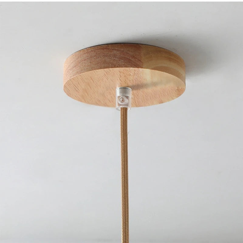 Nordic Glass Pendant Light with Wabi-Sabi Design