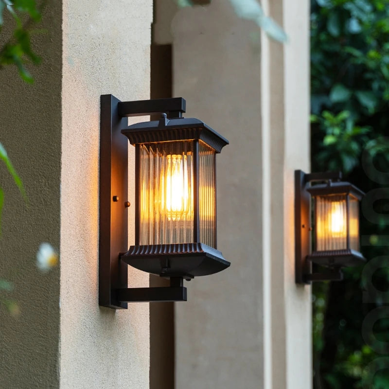 Modern Outdoor Wall Sconce – Waterproof Metal Exterior Light for Porch, Garden & Entryway