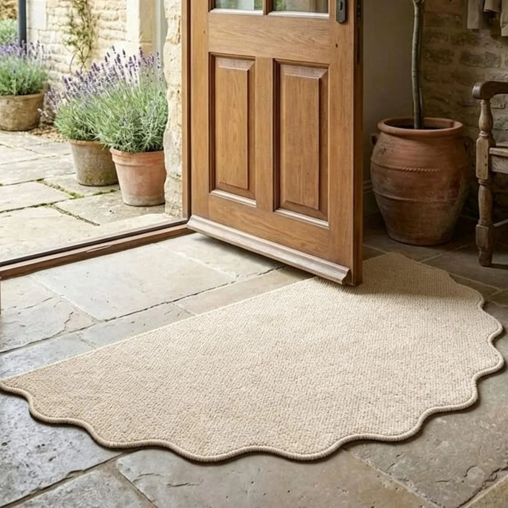Modern Front Door Mat – Thick Non-Slip Dirt-Resistant Entryway Rug, Irregular Decorative Mat for Home & Kitchen