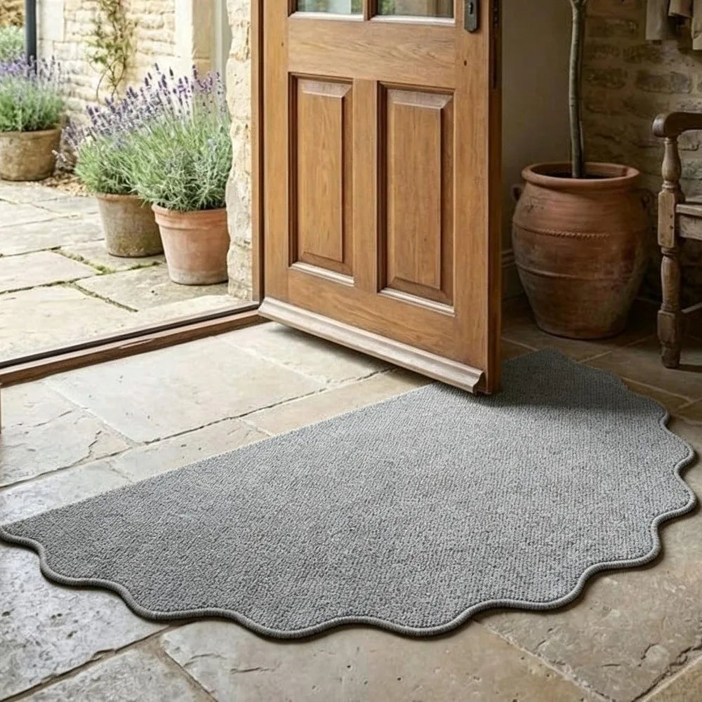 Modern Front Door Mat – Thick Non-Slip Dirt-Resistant Entryway Rug, Irregular Decorative Mat for Home & Kitchen