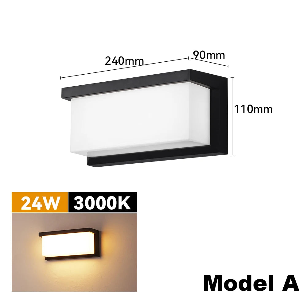 Modern Waterproof Outdoor Wall Sconce – LED Exterior Light for Porch, Garden & Entryway