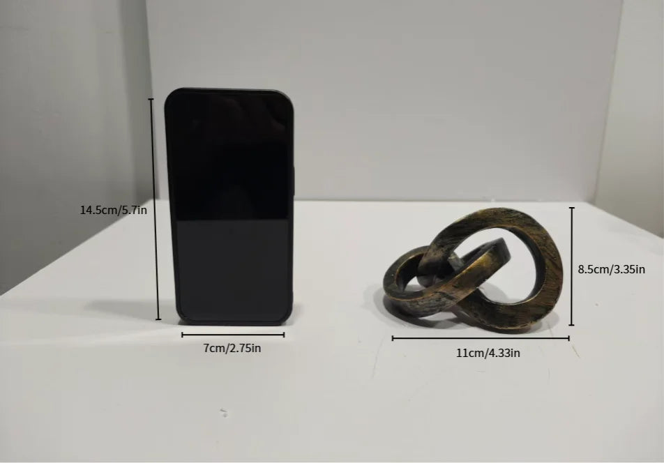 Nordic Resin Knot Sculpture – Minimalist Abstract Tabletop Ornament for Bedroom, Living Room & Office Decor