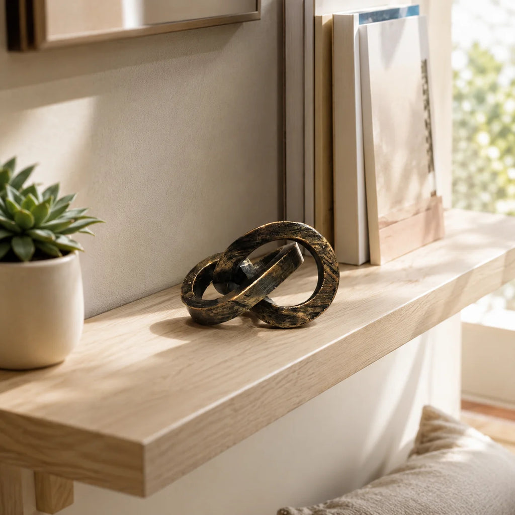 Nordic Resin Knot Sculpture – Minimalist Abstract Tabletop Ornament for Bedroom, Living Room & Office Decor