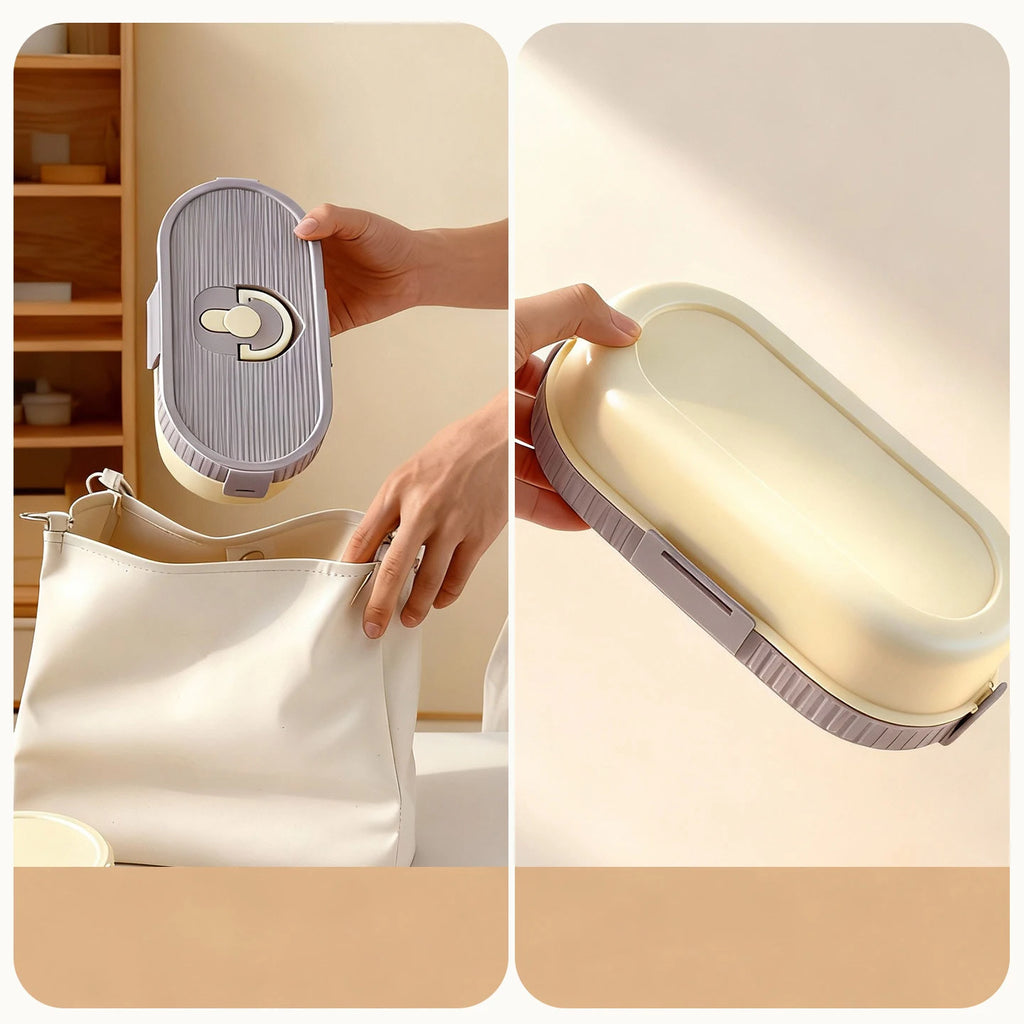 Insulated Stainless Steel Bento Lunch Box – Leakproof Divided Meal Container for School, Work & Everyday Use