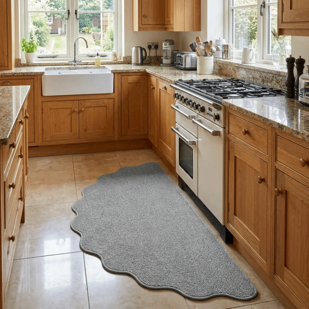Modern Front Door Mat – Thick Non-Slip Dirt-Resistant Entryway Rug, Irregular Decorative Mat for Home & Kitchen