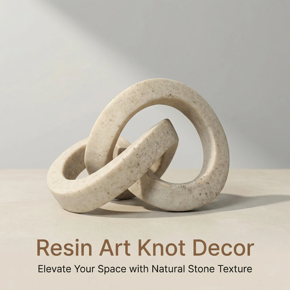 Nordic Resin Knot Sculpture – Minimalist Abstract Tabletop Ornament for Bedroom, Living Room & Office Decor