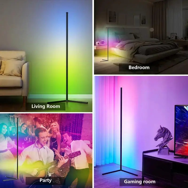 RGB Music Sync Floor Lamp – 16 Million Colors LED Standing Mood Light for Bedroom & Living Room