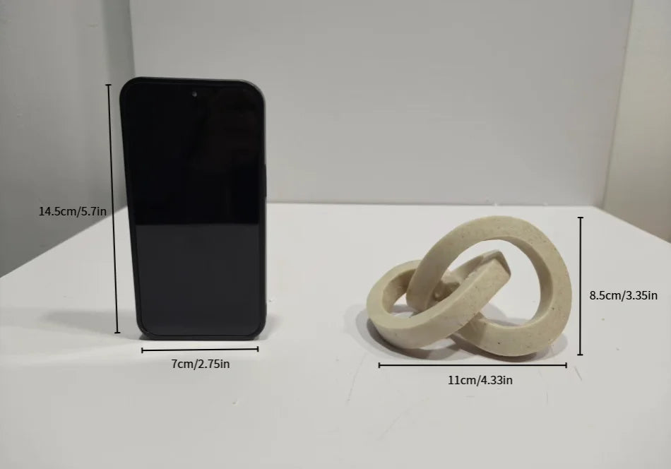 Nordic Resin Knot Sculpture – Minimalist Abstract Tabletop Ornament for Bedroom, Living Room & Office Decor