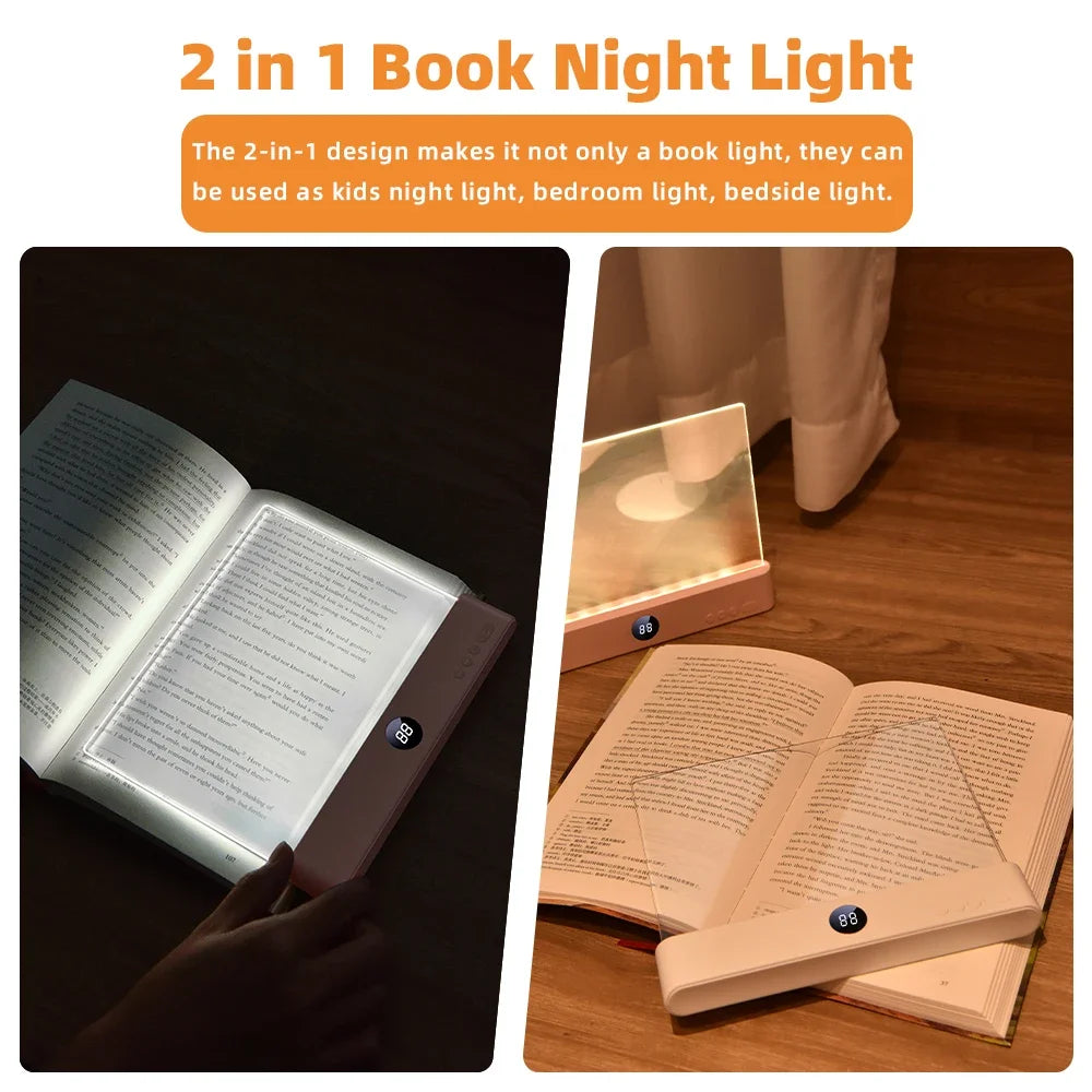 Rechargeable LED Book Light – Dimmable 3-Color Reading Lamp with Timer for Bedside & Study