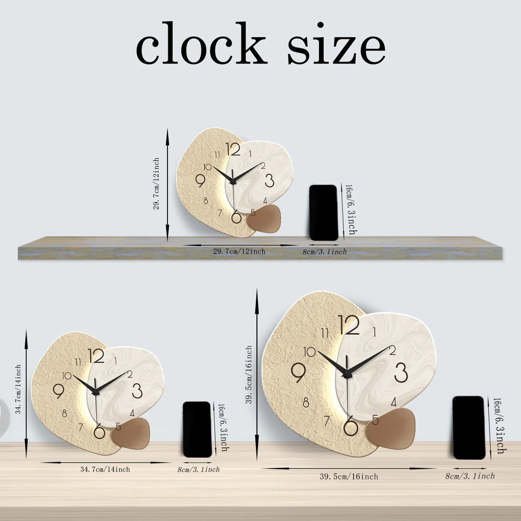 Aesthetic Silent Wall Clock – Modern Minimalist Home Decor, Non-Ticking Quartz