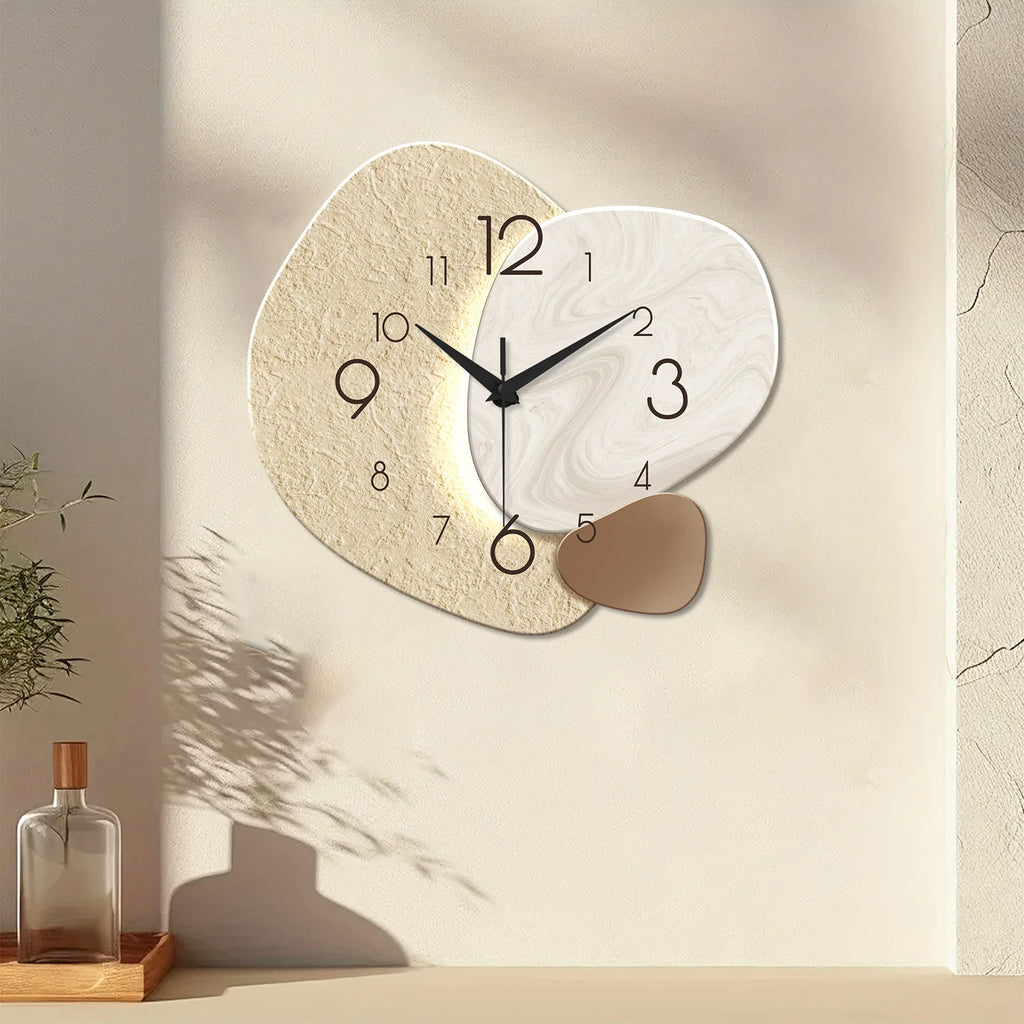 Aesthetic Silent Wall Clock – Modern Minimalist Home Decor, Non-Ticking Quartz