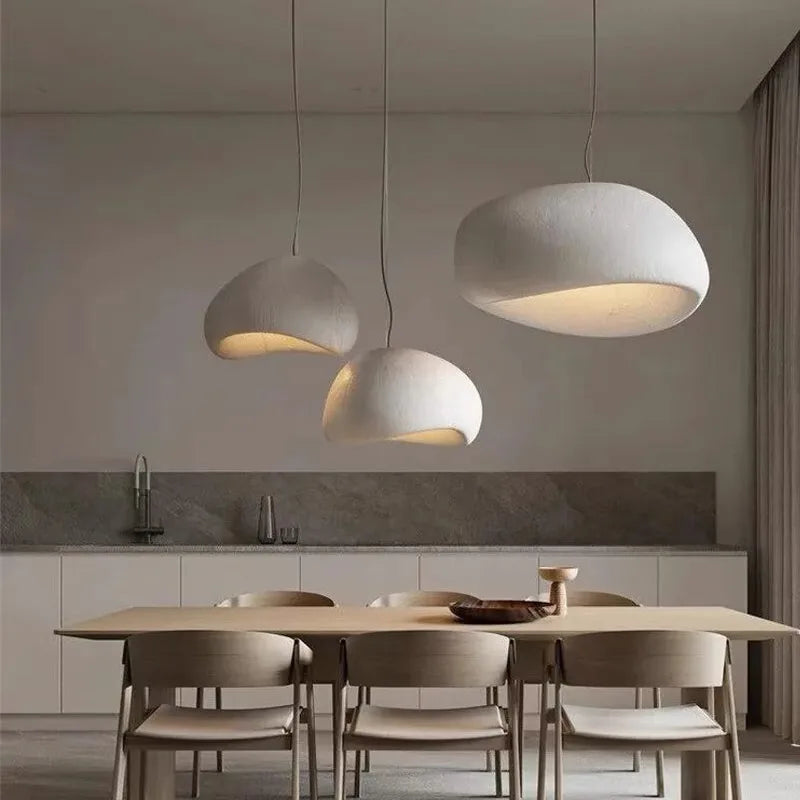 Wabi-Sabi LED Chandelier – Modern Nordic Pendant Ceiling Light for Living Room, Bedroom & Dining Room