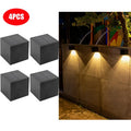 Solar LED Outdoor Wall Lights – Square Garden Fence & Courtyard Lights, Waterproof Decorative Lighting