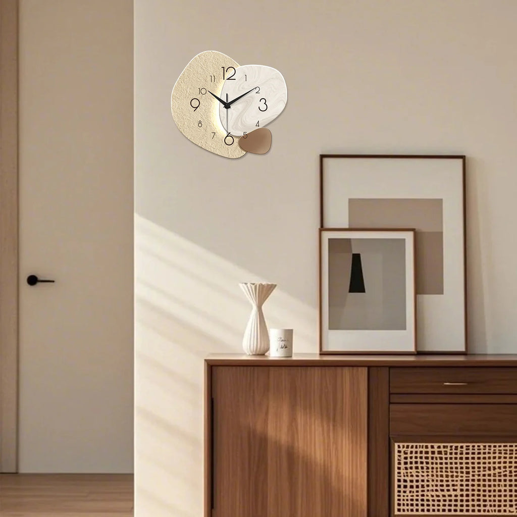 Aesthetic Silent Wall Clock – Modern Minimalist Home Decor, Non-Ticking Quartz