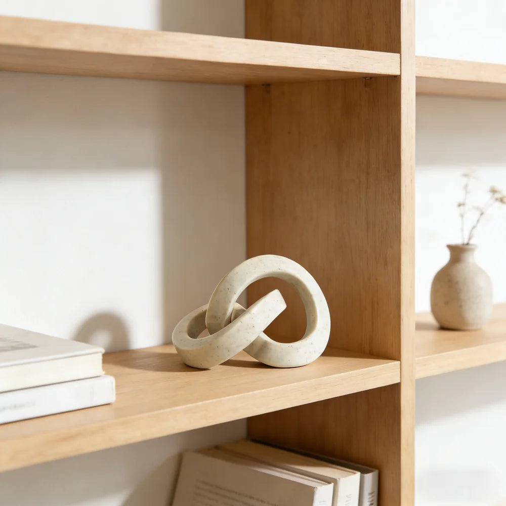 Nordic Resin Knot Sculpture – Minimalist Abstract Tabletop Ornament for Bedroom, Living Room & Office Decor