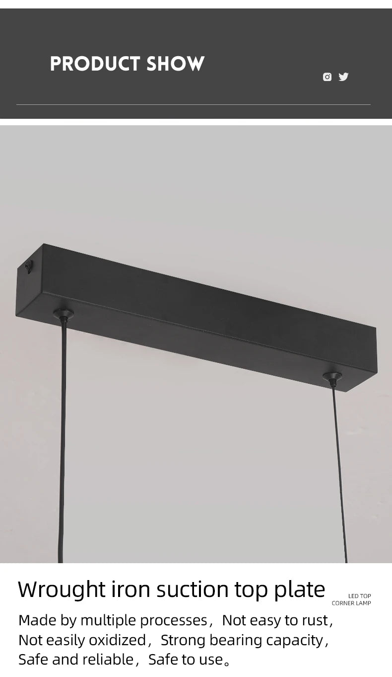 Modern LED Pendant Light – Adjustable Brightness Arc Hanging Lamp for Kitchen Island & Dining Room