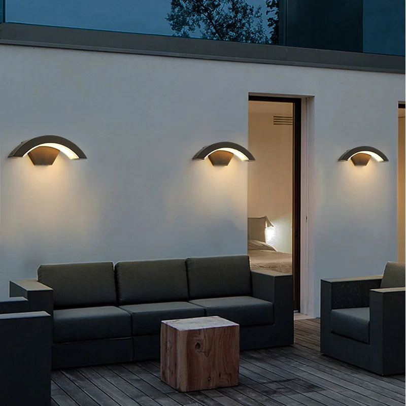 Modern Black Outdoor Wall Sconce – Motion Sensor LED Light for Porch, Garden & Front Door