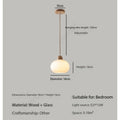Nordic Glass Pendant Light with Wabi-Sabi Design