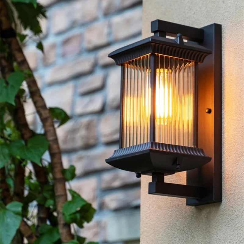 Modern Outdoor Wall Sconce – Waterproof Metal Exterior Light for Porch, Garden & Entryway
