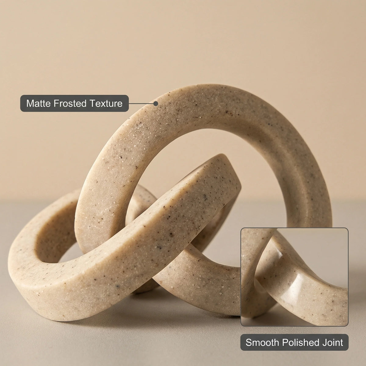 Nordic Resin Knot Sculpture – Minimalist Abstract Tabletop Ornament for Bedroom, Living Room & Office Decor