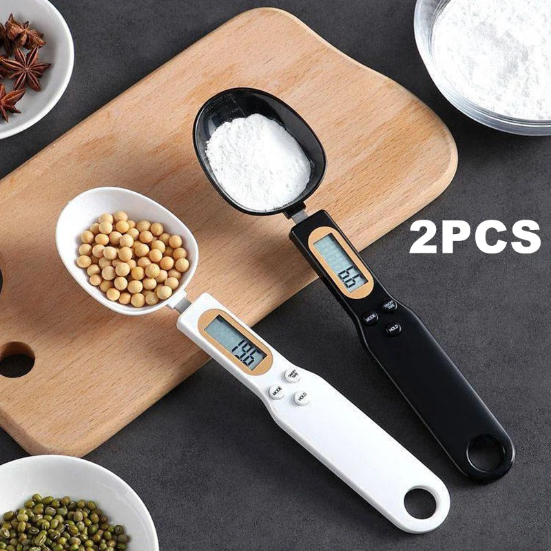 Digital Measuring Spoon Scale 0.1g-500g, LCD Kitchen Food Scale, Precision Baking Coffee Flour Scale
