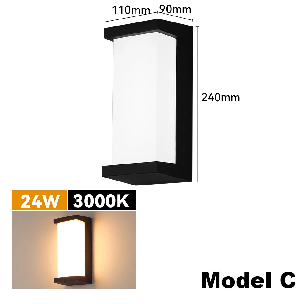 Modern Waterproof Outdoor Wall Sconce – LED Exterior Light for Porch, Garden & Entryway