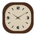 French Country Cream Wall Clock – Retro Crystal & Wood Square Clock for Living Room, Bedroom & Kitchen